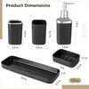 5 Pcs Bathroom Accessories Set, Heart Embossed Lotion Dispenser, Toothbrush