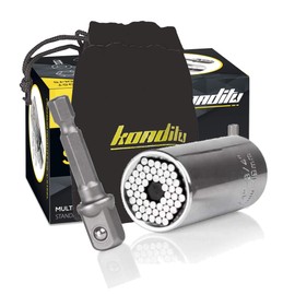 KONDITU – Professional Universal Socket Wrench Set (7-19mm) - with *Bonus* Pouch – DIY Handyman Tool (Best Gift/Present for Men, Husband, Boyfriend, Father/Dad) (7-19mm (1/3-3/4")