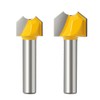 Baorder 2pcs 8 mm Shank Double Round Ball Over Router