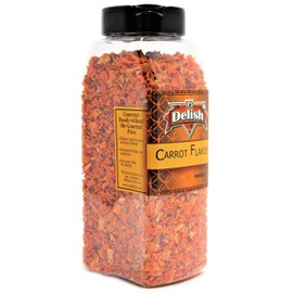 Dried Carrots by Its Delish, Large Reusable Container of Dehydrated Carrot Dices for Soup Vegetables, Food Supply and Camping
