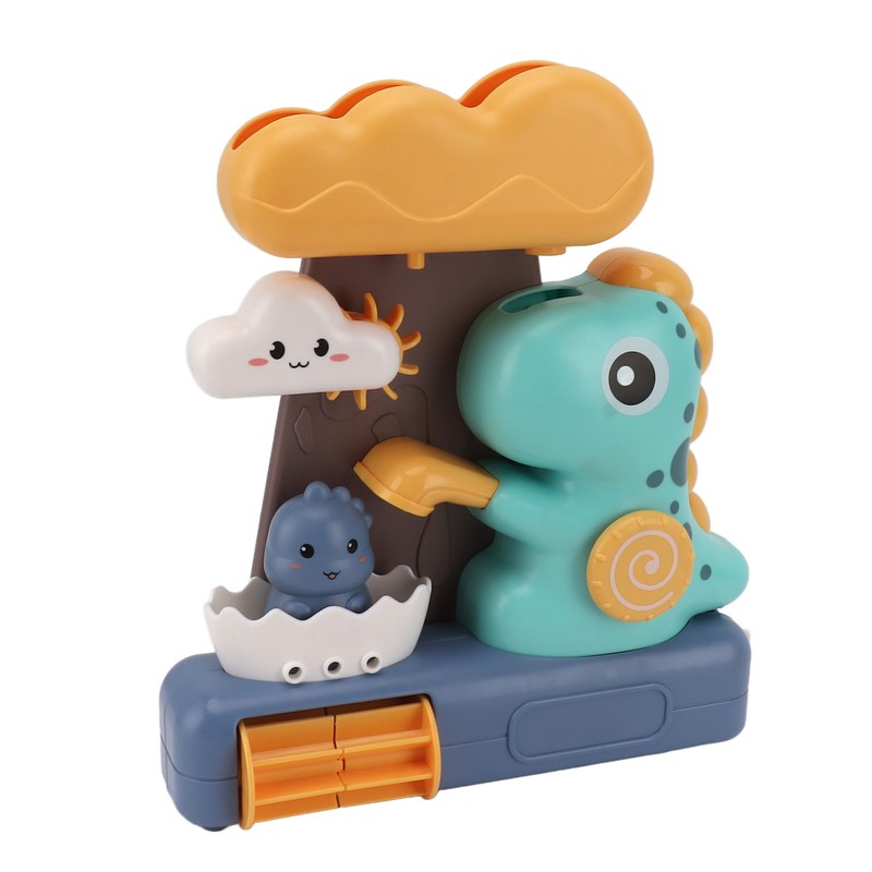 Baby Bath Toy Dinosaur Shaped Water Spraying Rotating Bathtub Waterwheel