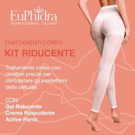 Euphidra Kit Riducente, con Crema Riducente, Crema Rassodante e Active Pants, Migliora la Silhouette, Contrasta Pelle a Buccia d’Arancia e Zone Rilassate, Azione Riducente e Tonificante