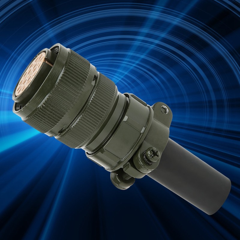 Industrial Aviation Connector Alloy Plating 17-Cores IP67 Waterproof Bent/Straight17-Core Straight