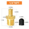 GASHER 2 válvulas de tanque NPT de 1/4 pulgadas, válvula