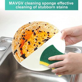 Kitchen Cleaning Sponge, 12pcs Double Sided Multi-purpose Kitchen Cleaning Pad, Dish Towel, Scouring Pad, Eco-friendly Anti-scratch Dishware Scrubber, Cleaning Supplies