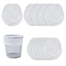 strrng 10 Pcs Paint Strainer Bags, 1 Gallon White Fine Mesh Paint Strainer Bags, Paints Strainers with Elastic Top Opening, for Spraying, Ink and Paints Gardening Hydroponics.(White)