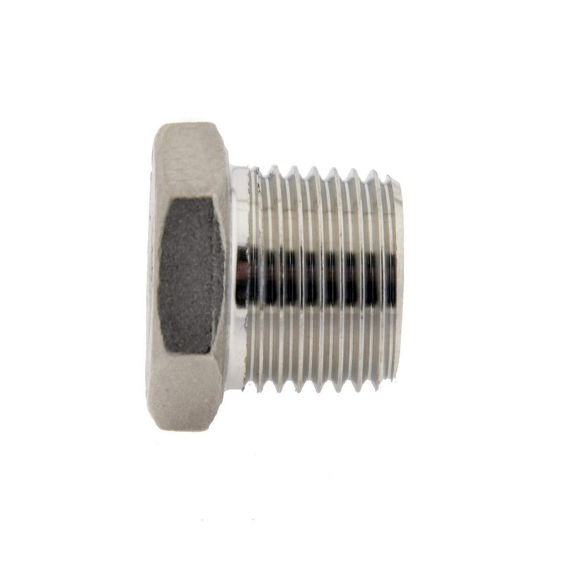 High-pressure sealing plug with external hexagonal NPT 1/8 inch, galvanised