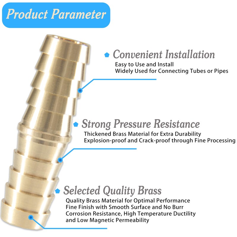 MSAEIQUN Brass Hose Barb Fitting 3/4" Barb Splicer Mender with