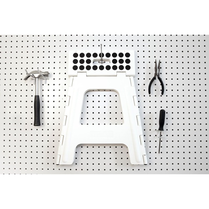 Kikkerland Rhino Tall Folding Step Stool, White