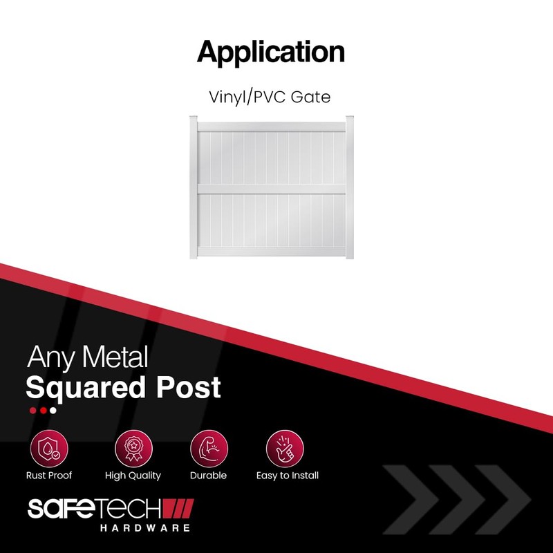 Safetech Hardware Polymer Gate Stop | Damage Protection Bumper Reduces