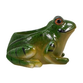 Gatuida Frog Shaped Ceramic Flowerpot Cute Desktop Planter for Succulents Green Plants Compact Home Decor for Windowsills and Desks Stylish and Unique Decoration