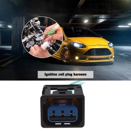 YINETTECH Pack of 2 3-Pin Ignition Coils Repair Plug Wiring Harness 1W7T-14A464-MA Compatible with Ford Focus Coil Plug Ignition Plug Repair Cable 28 cm