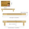 Amerdeco 10 Pack Champagne Bronze Cabinet Pulls 5 Inch(128mm) Hole
