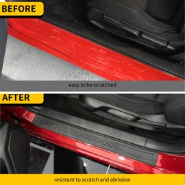 Maxzina Door Sill Protector Compatible with 2022-2025 Honda Civic Door Step Protector Door Edge Step Guard Car Door Dust Shield Cover 2024 Civic Exterior Accessories