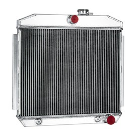 RADREPLA CC5057 Aluminum Radiator for 1955 1956 1957 Chevy Bel Air Nomad V8 Engine Radiador 3 Row Downflow Radiators 55 56 57