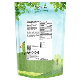 Food to Live Gluten Free Organic Brown Rice Flour, 12 Ounces – Non-GMO Whole Grain Flour, Fine Meal, Vegan, Bulk. Rich in Fiber. Great for Cooking, Baking, and as Thickener. Made in USA