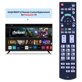GOUYESHO N2QAYB000715 Remote Control for Panasonic TV Compatible with Panasonic Viera Plasma Smart TV TX Series Models, with Backlight Keys Function, No Setup Required