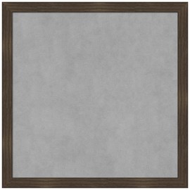 Amanti Art Brown Framed Magnetic Board 22x22 Medium Vision Board for use with Magnets, 100% Metal Sheet to Display Items as Office Decor or for Home Organization in mudroom, Kitchen or Kids Room