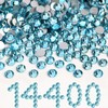 Beadsland Flatback Rhinestones Bulk,14400pcs Red Rhinestones for Nails Crafts Clothes
