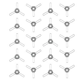 JianLing 20PCS 3 Fork Lampshade Spring Clip 100mm Clip On Adapter for Lamp Base DIY Lighting Accessories Clamp Type Fixing Suitable for Lamps and Light Fixtures