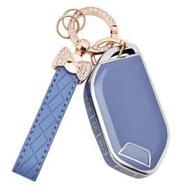 for kia Key Fob Cover - 5 Button Soft TPU Protection Car Key Case for Telluride 2023 2024 2025 EV5 Sorento K4 K5 GT-Line Remote Smart Key （Blue）