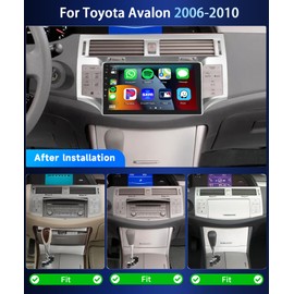 8Core4+64G Car Stereo for Toyota Avalon 2006-2010 Wireless CarPlay/Android Auto Android Radio with Qualcomm 9" IPS Touch Screen,BT5.1,DSP Hi-Res,GPS,SWC,Backup Camera for Toyota Avalon Car Radio