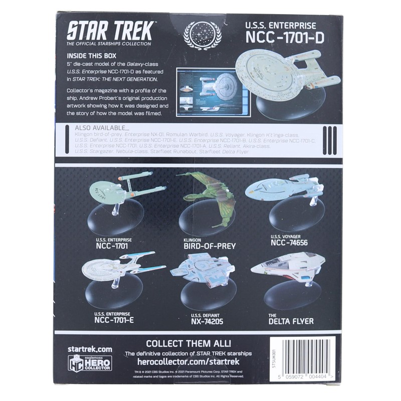 EAGLEMOSS Ship Number USS Enterprise NCC-1701-D 13 cm
