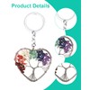 Zeayebsr 1 x Tree of Life Keyring, Heart Shape 7