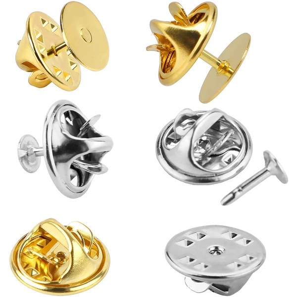 JANYUN 120 Pairs Butterfly Clutch Tie Tacks Pin Back Metal