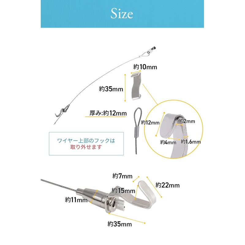Road Clover Picture Rail, Separated Type, Wire, Hook, Wall Mounting,