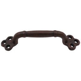 ZONADAH 22.5cm Cast Iron Door Handle Heavy Duty Vintage Classic Style Barn Door Wooden Door Pull Handle Passage Home Hallway Closet Garden Gate Shed Cabinet Door Grab Handle Indoor or Outdoor