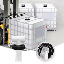 mizikuu T-type IBC lid filter, 163 mm nylon rainwater filter, washable with lid, IBC filter lid with bow, IBC tank filter, IBC tank accessories for IBC rainwater tank DN 150