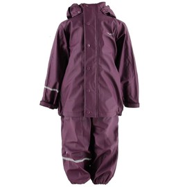 Celavi Girls Two Piece Rain Suit in Many Colours Rain Jacket - Rainsuit. Dark Purple (Blackberry Wine 666)