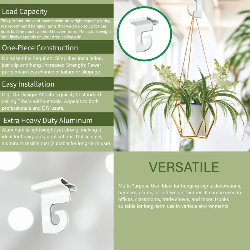 STORE FIXTURES DIRECT Extra Heavy Duty White Aluminum Drop Ceiling