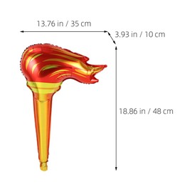 Tofficu 50Pcs Torch Prop, 18 Inches Fun Inflates Torch, Themed Party Decorations, Fake Torch for Medieval Luau Party Sports Competitions Stage Performance Props