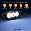 Hobaoyee 20Pods Pure White Rock Lights 36 LEDs SMD Chips
