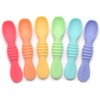 PrimaStella - Juego de cucharas masticables de silicona para bebés