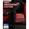 vitsocks Men's 100 COTTON Thin Elegant Knee High Socks (2