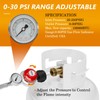 NUPICK 12FT 0-30 PSI Adjustable High Pressure Propane Regulator with