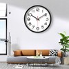 NUOVO 8 Inch Wall Clock Black Frame with Glass Cover