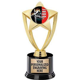 Crown Awards Judo Trophy, 8" Gold Star Judo Martial Arts Trophies with Deluxe Round Base 20 Pack