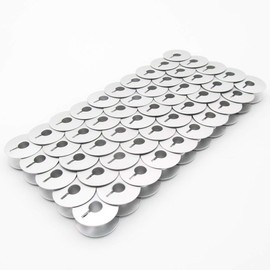 CKPSMS Brand - 50pcs # 40264AS / 55623AS Aluminium Bobbins with Winder Slot Fit for Industrial Single Needle Juki Brother (Pack of 50)
