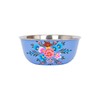 1x Ocean Pansy 14.5cm Hand-Painted Picnic Snack Bowl - Reusable
