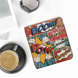 kwmobile Case Compatible with Kobo Libra Colour Case - eReader Cover - Comic Book Symbols Multicolor