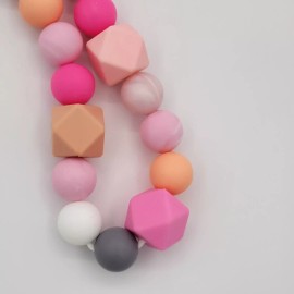 Handmade Breastfeeding necklace  Silicone Beads for nursing mothers.