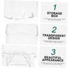 WOONEKY Desktop Makeup Cotton Pad Storage Box Organizer for Beauty