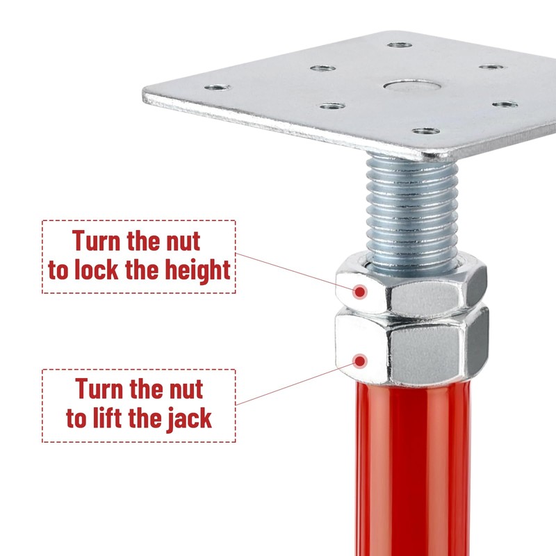 11-16" House Floor Jacks, 6613LBS Screw Jacks Post, Basement Jacks
