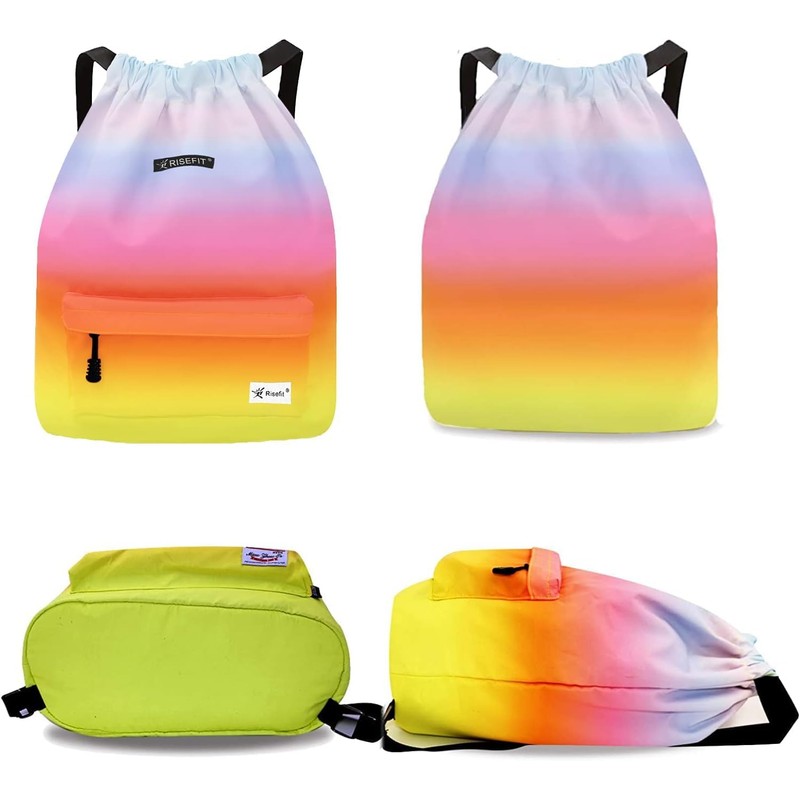 Waterproof Drawstring Backpack Gym Sports Bag Sackpack Water-Resistant String Beach