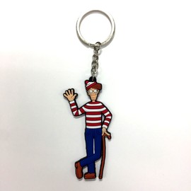 ラバーキーチェーン 【Wally】ウォーリー キャラクター ロゴ 3D キーホルダー 並行輸入 アメリカン雑貨