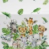 Owelleny Jungle Party Decorations Tablecloth, 3Pcs Disposable Safari Birthday Tablecover